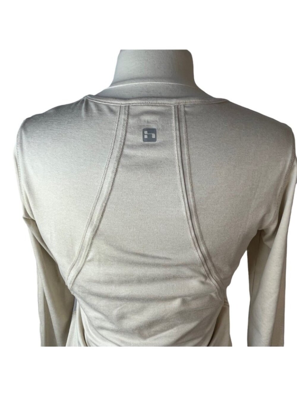 Hind Workout Long Sleeve Tshirt Medium Beige Tan Activewear Gym - Picture 5 of 8